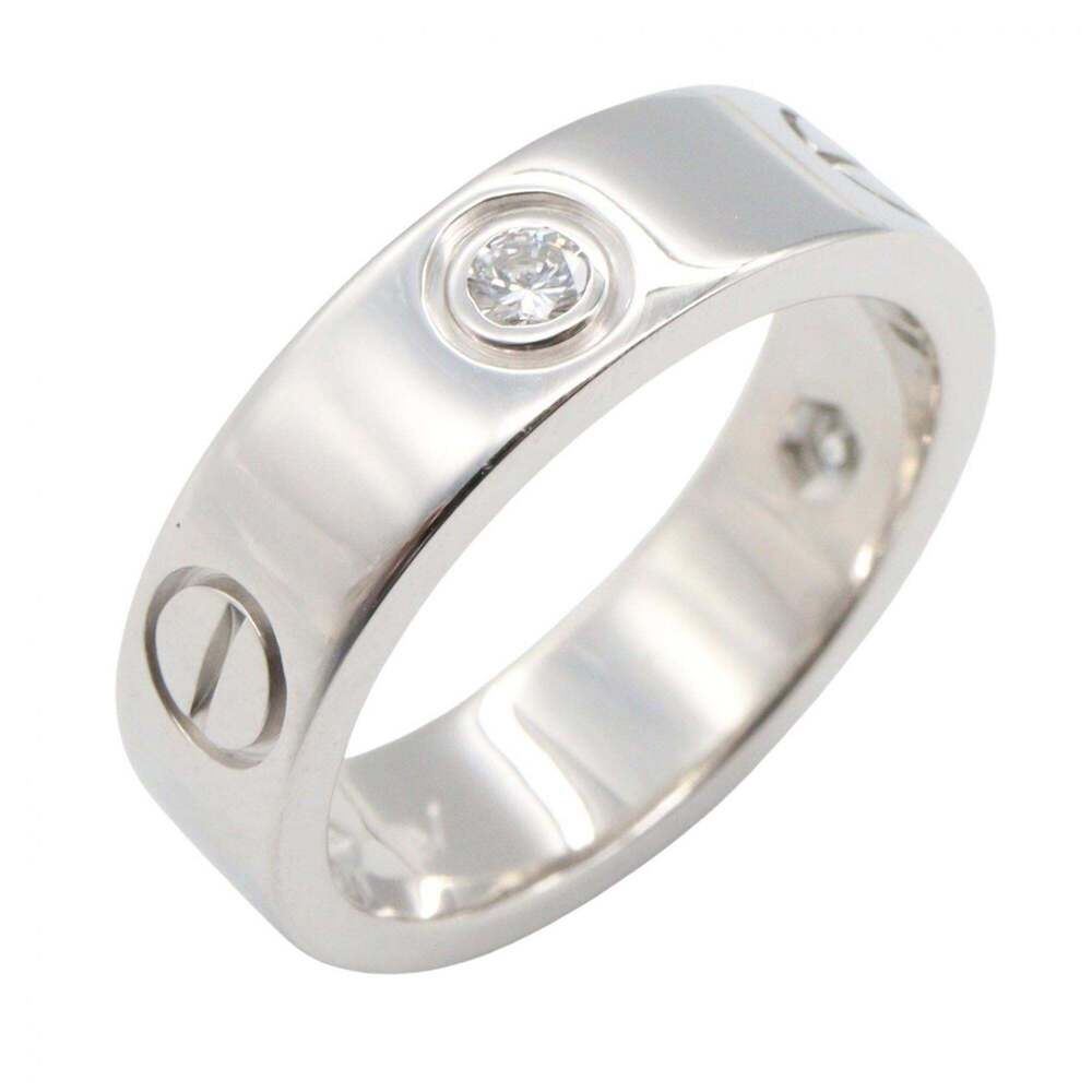 CARTIER 18k Silver Diamond Love Ring - Picture 1 of 8